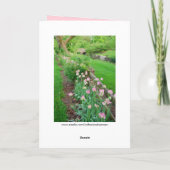 Roze Tulips grootmoeder Happy Birthday Kaart (Achterkant)