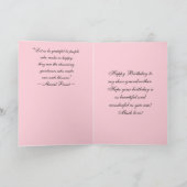Roze Tulips grootmoeder Happy Birthday Kaart (Binnen)
