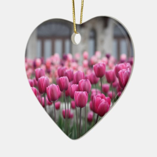 Roze Tulips Heart Ornament (Links)