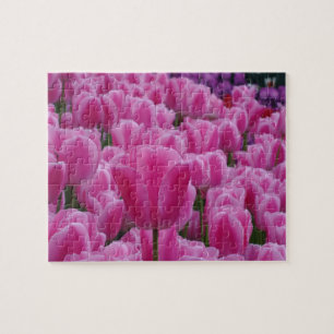 Roze Tulips Jigzaag Puzzle Legpuzzel