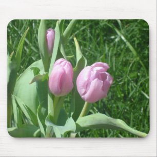 Roze Tulips Mousepad Muismat