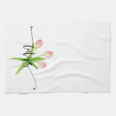 Roze Tulips Waterverf keukenhanddoeken (Horizontaal)