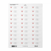 Roze Tulp aangepaste Adresetiketten Etiket (Full Sheet)