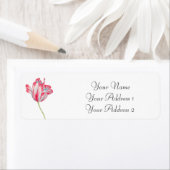 Roze Tulp aangepaste Adresetiketten Etiket (Insitu)