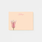 Roze Tulp Aangepaste Naam Post It Notities Post-it® Notes (Voorkant)