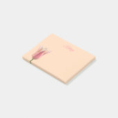 Roze Tulp Aangepaste Naam Post It Notities Post-it® Notes (Schuin)