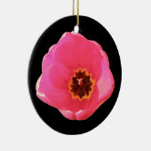 Roze Tulp Aangepaste verjaardag Keramisch Ornament (Rechts)