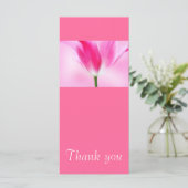 Roze Tulp, bedankkaart (Staand voorkant)