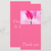Roze Tulp, bedankkaart (Voorkant / Achterkant)
