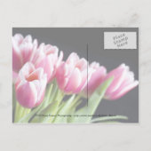 Roze Tulp Bewaar de datum Briefkaart (Achterkant)