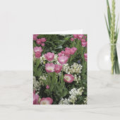 Roze Tulp Blank Note Kaart (Voorkant)