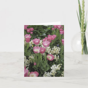 Roze Tulp Blank Note Kaart