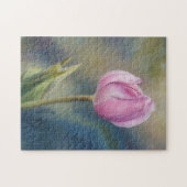 Roze Tulp Bloem Bloemstuk Lente Kunstpuzzel Legpuzzel (Horizontaal)