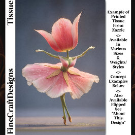 Roze Tulp Bloem Fairy Ballerina DJ7R Decoupage Tissuepapier