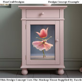 Roze Tulp Bloem Fairy Ballerina DJ7R Decoupage Tissuepapier