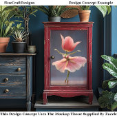 Roze Tulp Bloem Fee Ballerina DJ7L Decoupage Tissuepapier