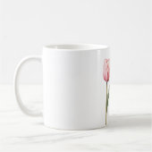 Roze Tulp Bloem Geloof Koffiemok (Links)