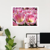 ROZE Tulp Bloem Tuin kunst prints posters (Thuiskantoor)