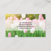 Roze Tulp Bloemen | Fotograaf | Kunstenaar Visitekaartje (Achterkant)