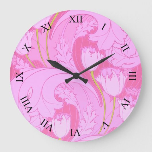 Roze  Tulp Bloemen Grote Klok (Voorkant)