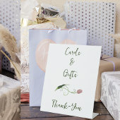 Roze Tulp Bloemen Kaarten & Geschenken Reclamebord Met Voetstuk