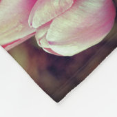 Roze Tulp-bloemen met Raindrops-patroon Fleece Deken (Hoek)