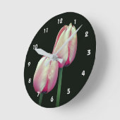 Roze Tulp Bloemen Regendruppel Ronde Klok (Hoek)