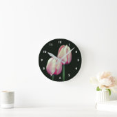 Roze Tulp Bloemen Regendruppel Ronde Klok (Huis)