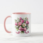 Roze Tulp Bloemenmok Cadeaumoekje Mok (Links)