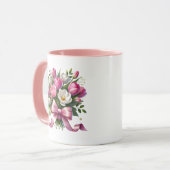 Roze Tulp Bloemenmok Cadeaumoekje Mok (Voorkant links)