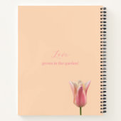 Roze Tulp Bloementuin Dagboek Planner Boek (Achterkant)