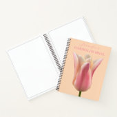 Roze Tulp Bloementuin Dagboek Planner Boek (Binnen)