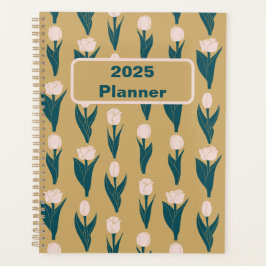 Roze Tulp Bloempatroon 2025 Planner