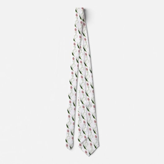 Roze Tulp Bloemstuk Stropdas (Achterkant)