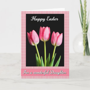 Roze Tulp Bloesem Wenskaart Kaart