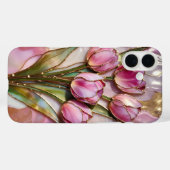 Roze Tulp Boeket Hoesje Bloem Cadeau (Achterkant (horizontaal))