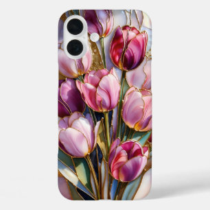 Roze Tulp Boeket Hoesje voor Telefoon Bloem Cadeau