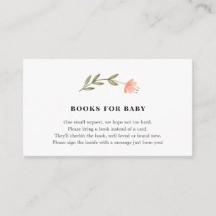 Roze Tulp Books voor Baby-invoegkaart Informatiekaartje