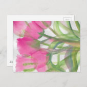 Roze Tulp Briefkaart (Voorkant / Achterkant)