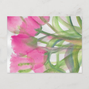 Roze tulp briefkaart