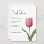 Roze Tulp Bruidsborrel  Kaart (Voorkant)