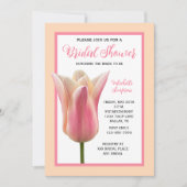 Roze Tulp Bruidsmeisjesfeest Trouw Uitnodiging (Voorkant)