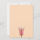Roze Tulp Bruidsmeisjesfeest Trouw Uitnodiging (Achterkant)