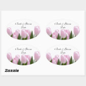 ROZE TULP BRUILOFT ENVELOP SEAL STICKERS (Vel)