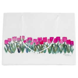 Roze Tulp Cadeaubag Groot Cadeauzakje