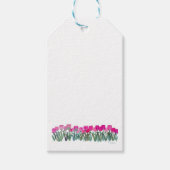 Roze Tulp Cadeaubijslage Cadeaulabel (Voorkant)