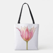  roze Tulp Canvas tas (Achterkant)