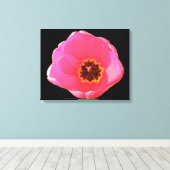 Roze Tulp Canvasprint Canvas Afdruk (Insitu (Houten vloer))