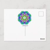 Roze tulp druppende verf achtergrond & aangepaste  briefkaart (Achterkant)