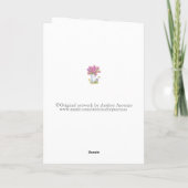 Roze Tulp Emmer All Occasion Lege Kaart (Achterkant)
